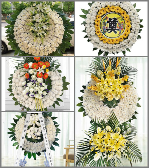 浙江省丽水松阳县古市镇山下阳村花圈速递